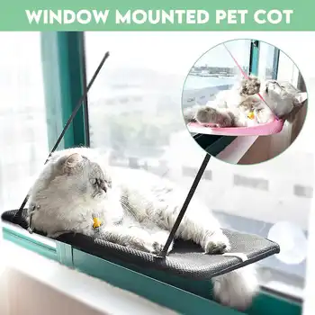 

Hot Sale Cat Hammock Bed Mount Window Lounger Suction Cups Warm Bed For Pet Cat Rest House Soft And Comfortable Ferr,ets Cage