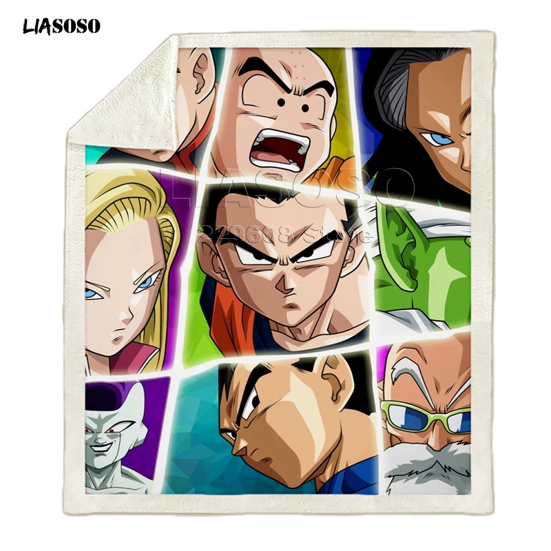 Dragon ball Гоку диван в стиле аниме путешествия молодежное постельное белье Узорчатое набивное одеяло покрывало для мальчика девочки путешествия одеяло квилт для софы - Цвет: 13