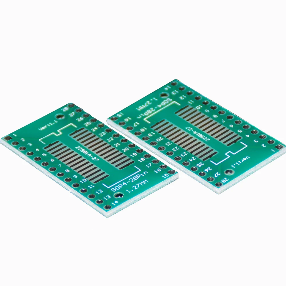 10pcs SOP28 TSSOP28 DIP28 SMD to DIP IC Adapter Converter Socket PCB Board Module Adapter Plate 0.65mm 1.27mm Integrated Circuit