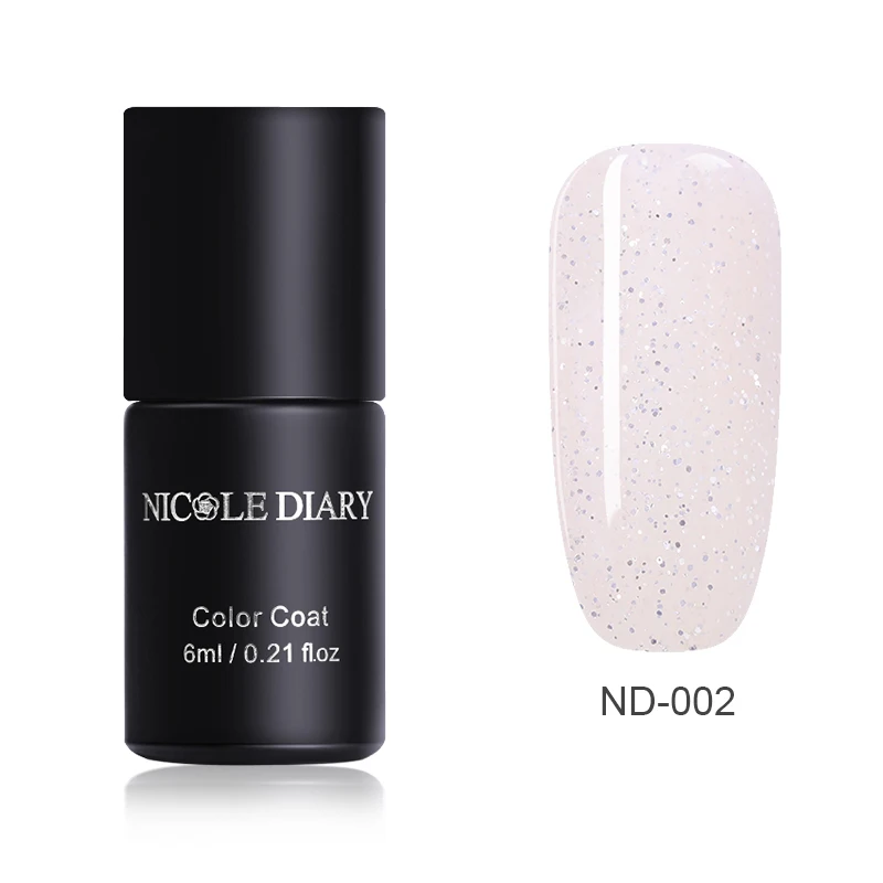 6ml Color 2 NICOLE DIARY Блестящий Гель-лак Блестящие Блестки долговечный замачиваемый УФ-гель для ногтей Красный Розовый Цвет Гель-лак для ногтей 5 мл - Цвет: 6ml Color 2