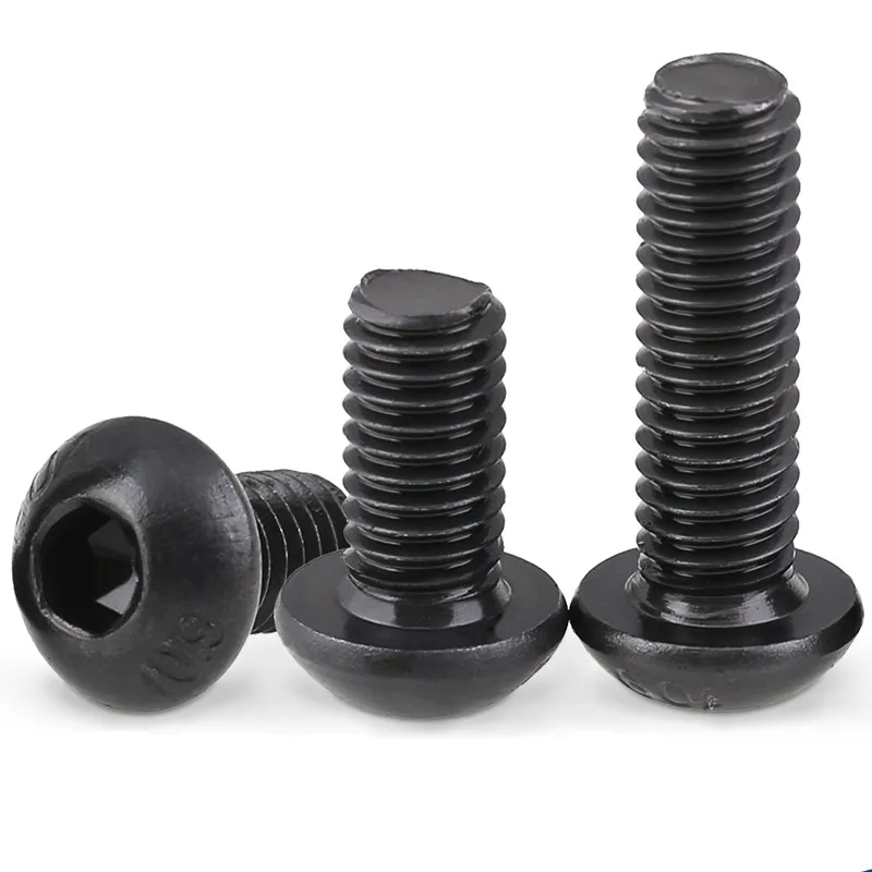 100pcs M4*6 Black button head screw grade 10.9 hexagon socket cap hex allen bolts | Обустройство дома