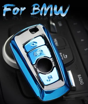 

New ABS Auto Car Key Shell Case Cover Holder With Keychain Buckle For BMW F07 F10 F11 F20 F25 F26 F30