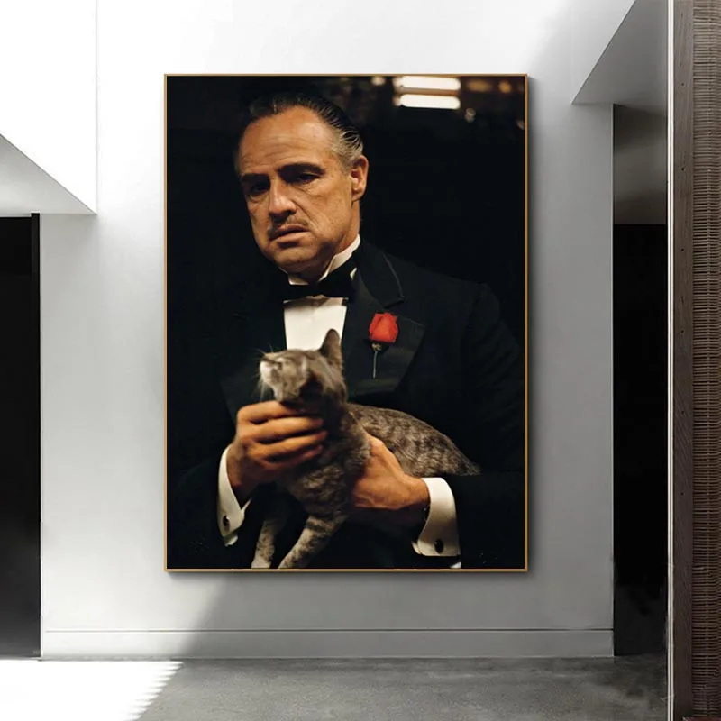 

Modern Godfather Portrait Movie Posters and Prints Wall Art Canvas Paintings on The Wall Wall Hanging Pictures Home Decoration