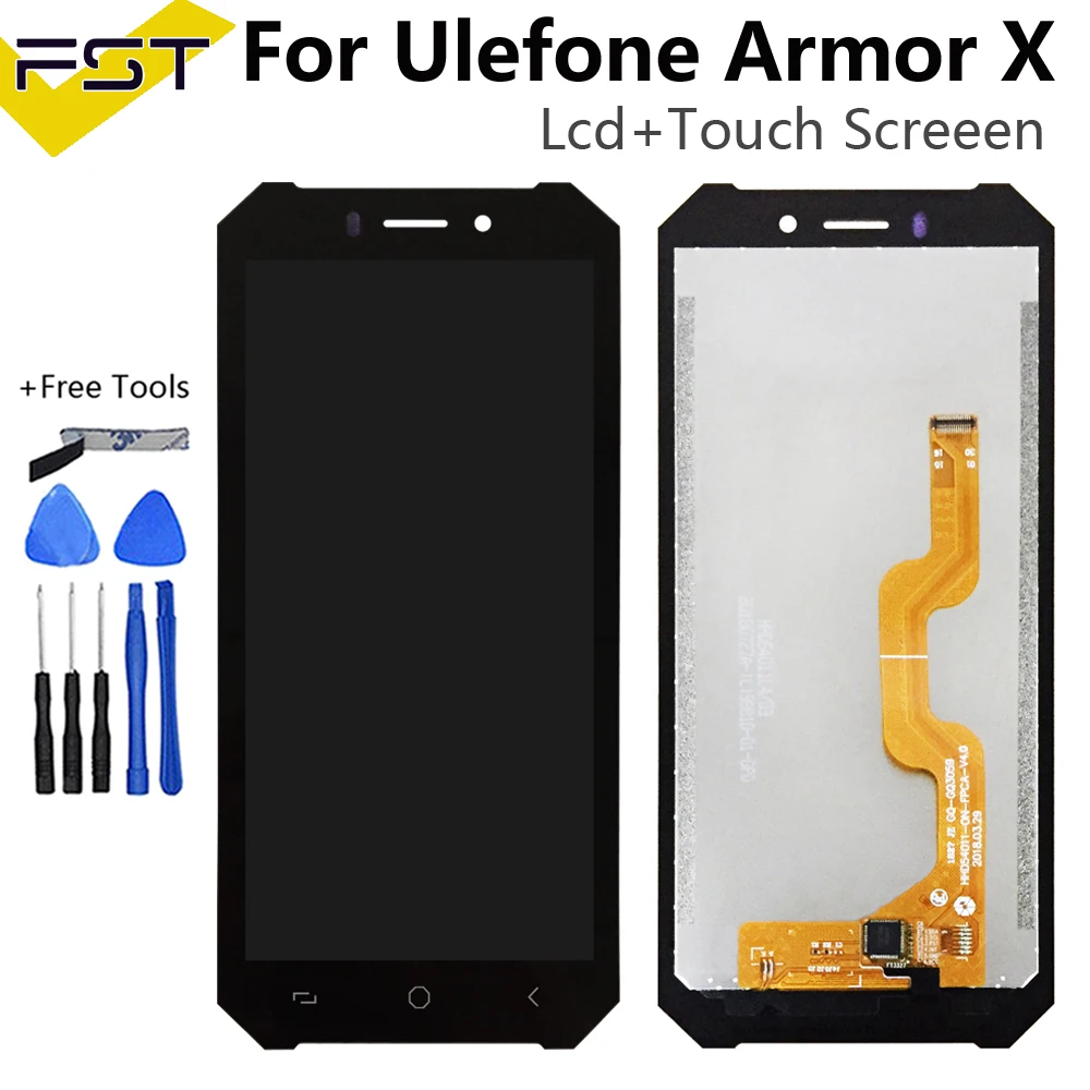 5," черный для Ulefone Armor X ЖК-дисплей и сенсорный экран+ инструменты и клей для Ulefone Armor X Аксессуары для мобильных телефонов