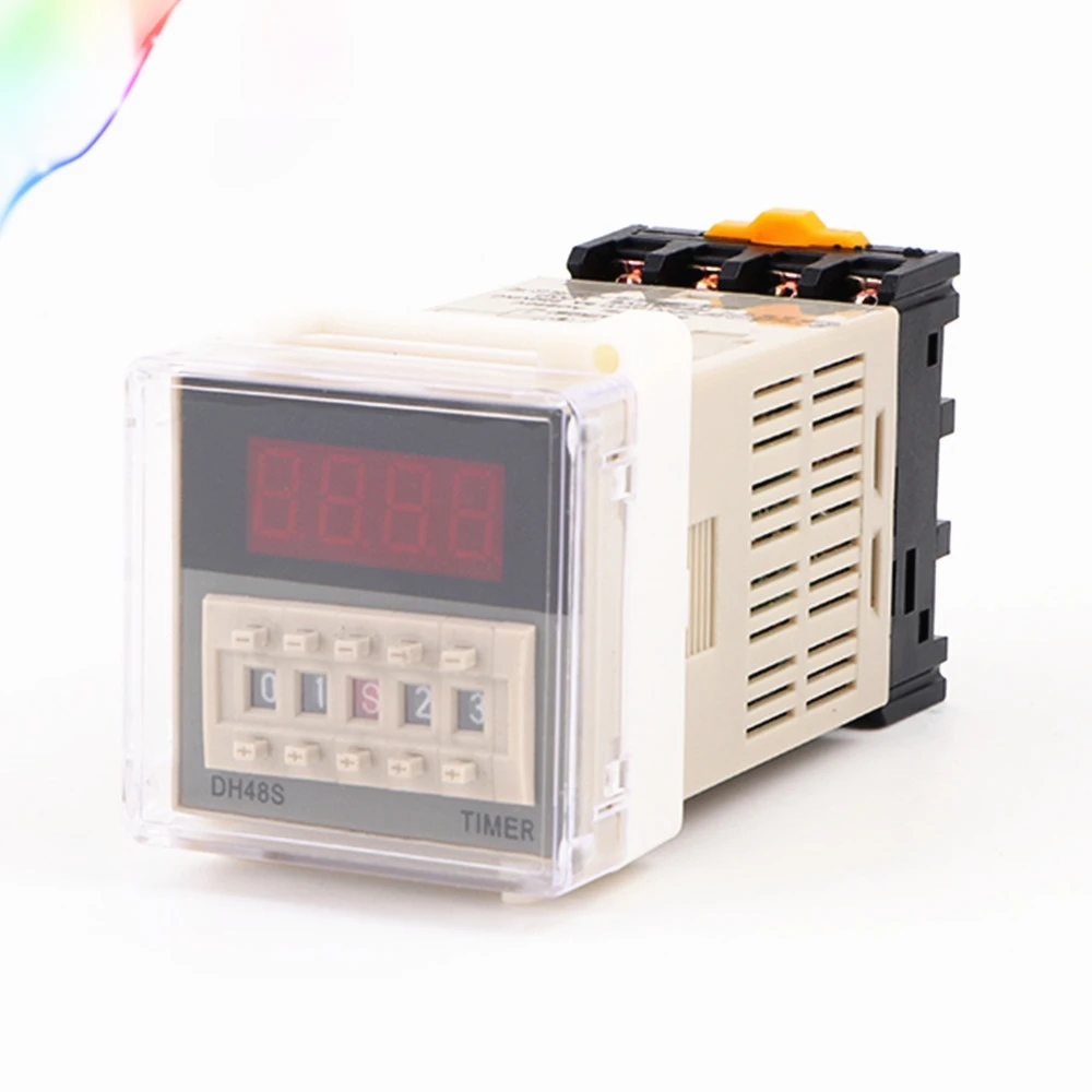 

Digital display time relay DH48S DH48S-2Z electric delay timery 0.01S-99H99M 8PIN with base socket