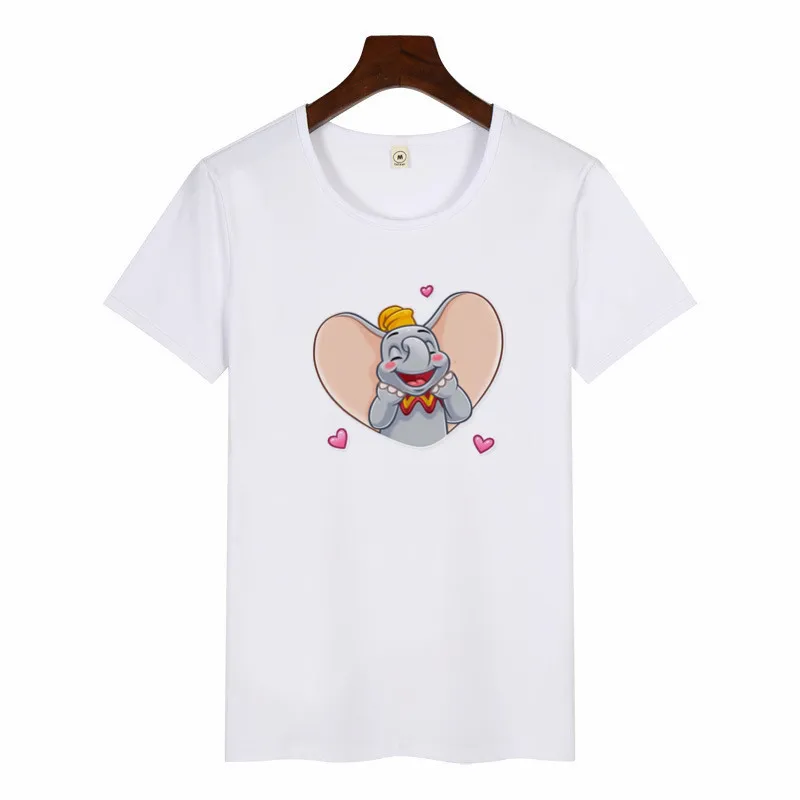 Amour футболка Повседневная Dumbo печатная рубашка Женская Harajuku футболка большие размеры корейский стиль рубашка Топы