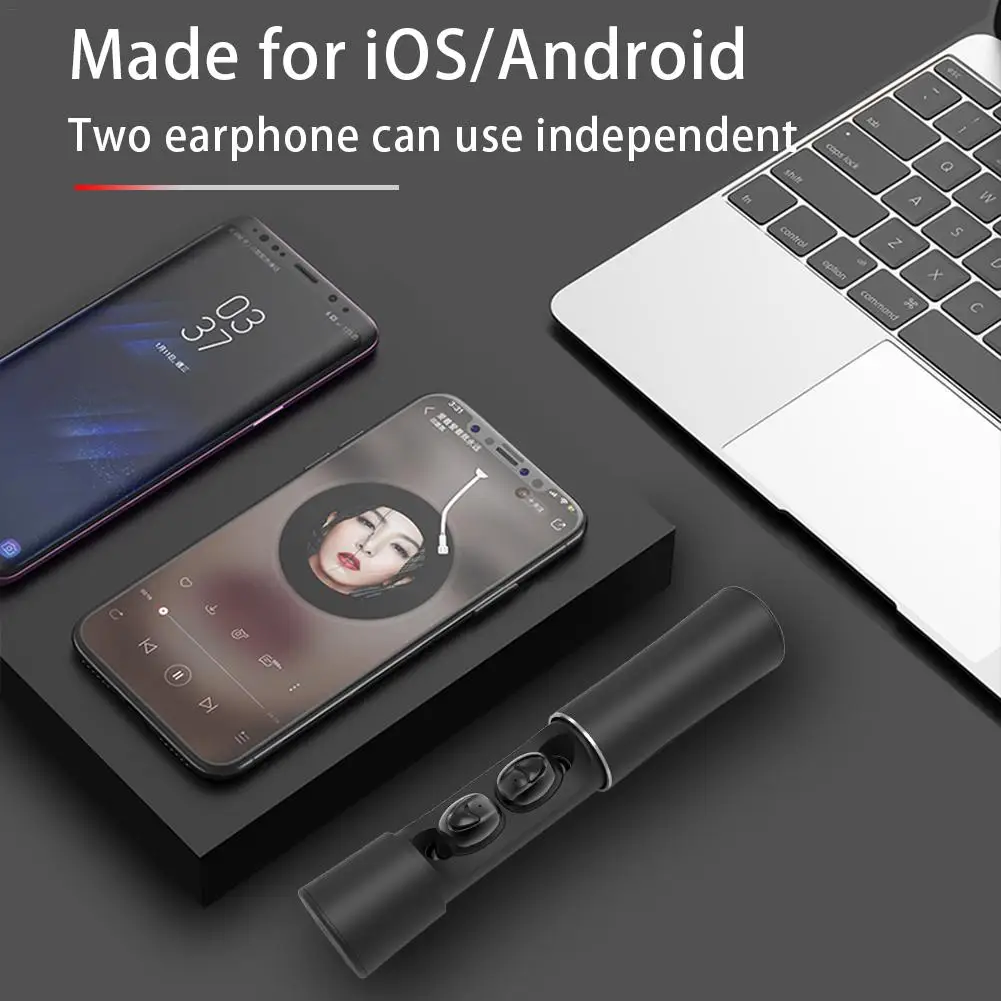 OTTWN TW20 Bluetooth 5,0 металлический стержень Беспроводные наушники-вкладыши мини Hi-Fi стереонаушники Спортивная гарнитура с микрофоном