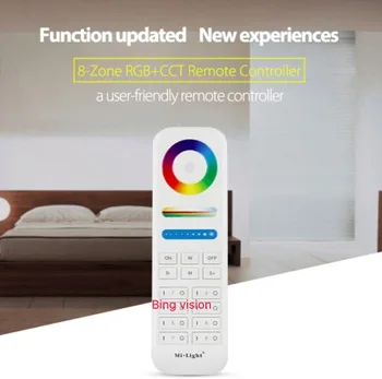 

Mi.Light FUT089 2.4GHz Remote Control 8 Zones Control RGB+CCT Controller work with LS2 or Milight RGB+CCT Floodlight