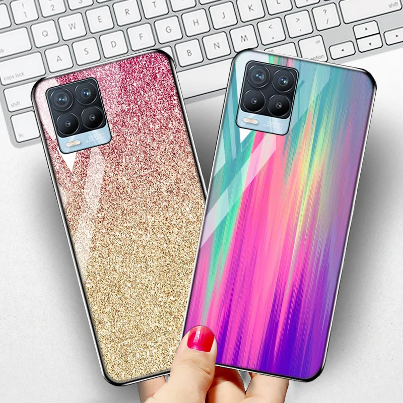 Retro Style Phone Case For Oppo Realme 8 Pro Cases Tempered Glass For Oppo R9 R11S R17 R11 Pro R50 Mirror Realme 5 6 7 Pro Cover