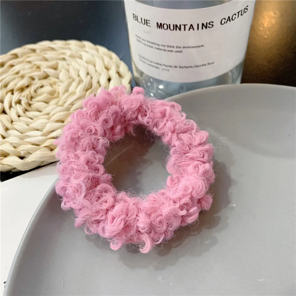 Новые ягнята шерсть Scrunchie для женщин девочек эластичные резинки для волос аксессуары для галстуков для женщин заколки невидимки для волос заколки головной убор