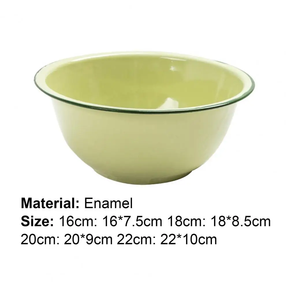 Heiße Verkäufe!!! Emaille Schüssel Verdickt Nostalgischen Grün Salat Pasta Suppe Becken für Abendessen