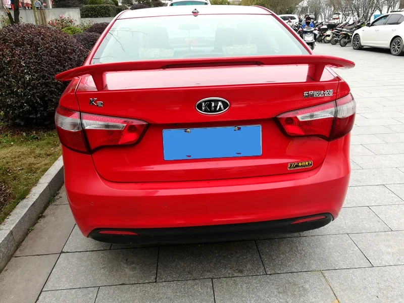 For Kia RIO K2 2011 2012 2013 lip Spoiler ABS Plastic Primer Color Car Tail Wing Decoration Rear Trunk Spoiler