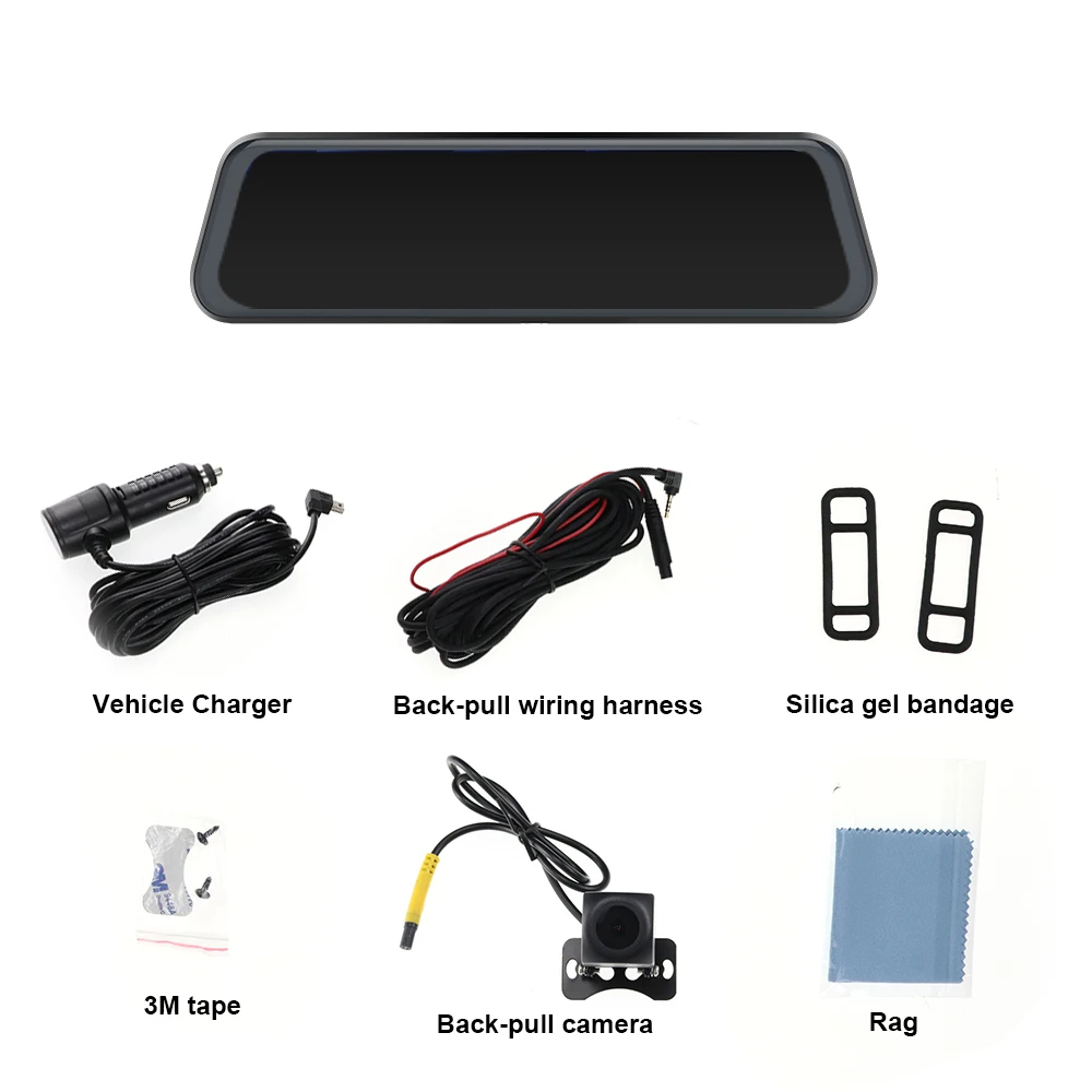 Without GPS antenna Zwnav 9,6" Dash Cam потоковая медиа камера заднего вида зеркало Автомобильная камера DVR FHD 1080P видео рекордер ночного видения - Название цвета: Without GPS antenna
