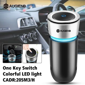

AUGIENB Car Purifier 12V Negative Ions Cleaner Ionizer Freshener Auto Mist Maker PM2.5 Eliminator Cup Car Charger