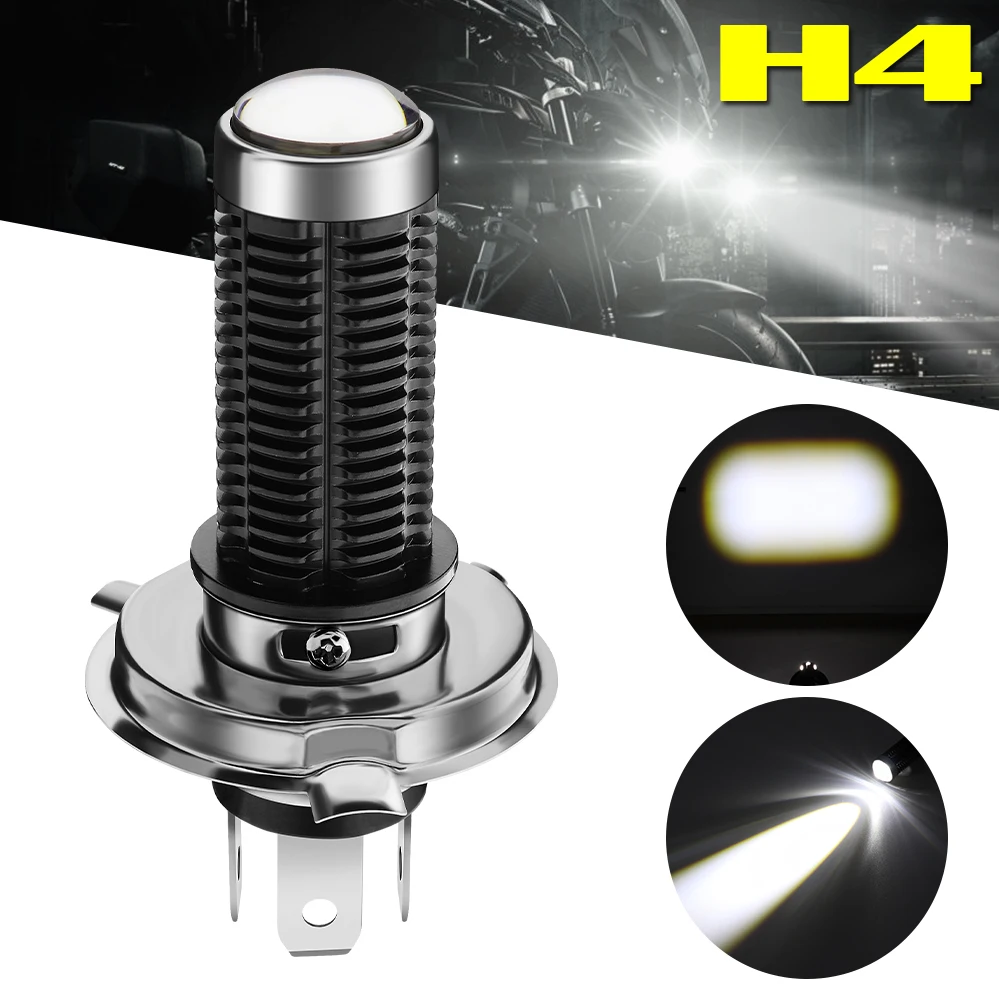 Светодиодные лампы H4 9003 для фар с линзой ближнего/дальнего света, 5600 лм, 3570-SMD, чиповый прожектор для мотоцикла, фары, Автомобильные противотуманные фары, 1 шт. в упаковке Светодиодные лампы H4 9003 для фар с линзой ближнего/дальнего света, 5600 лм, 3570-SMD, чиповый прожектор для мотоцикла, фары, Автомобильные противотуманные фары, 1 шт. в упаковке