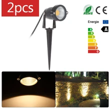 Водонепроницаемый Алюминиевый Светодиодный прожектор 5 Вт COB Светодиодный прожектор для газонов ярд светильник для дорожки лампа с основанием AC 85-265 в EU Plug