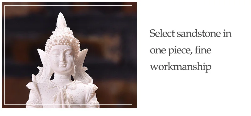 Home Decoration Crafts Sculpture Sandstone Small Sitting Buddha Resin Crafts Creative Home Decoration Ornaments Gifts