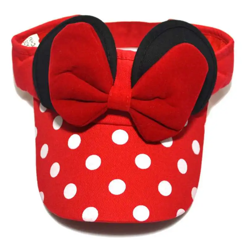 Baseball Cap Summer Cute Big Bow Dot Cotton Empty Top Kids Girls