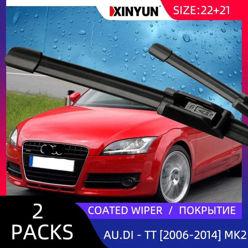 Wiper LHD Front Coated Wiper Blades For For Audi TT MK2 2006- 8j3 8j9 Windshield Windscreen Front Window 21"+21"