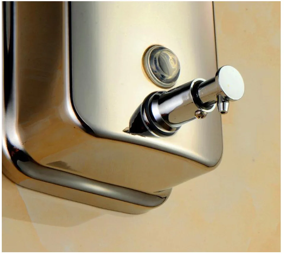 ROVOGO 500/800/1000Ml Black/Mirror Soap Dispenser Wall Mounted, Stainless Steel Bathroom Dispenser for Home Hotel