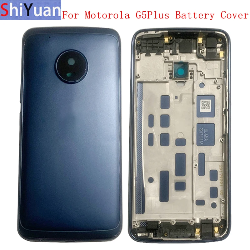 Cubierta de batería para Motorola Moto G5 Plus, carcasa de Panel de puerta trasera, piezas de repuesto lente de cámara - AliExpress