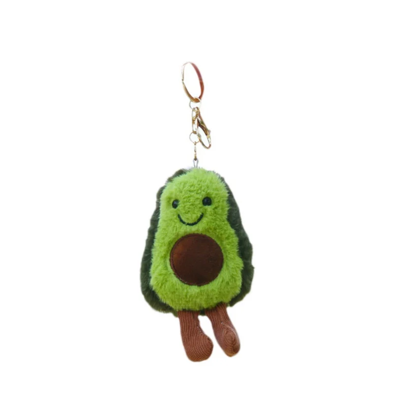 

Funny Stuffed Toy Avocado Fruits Keychain Charm Pendant Cartoon Cute Mini Girls Doll Plush Pendant Gift Home Decoration