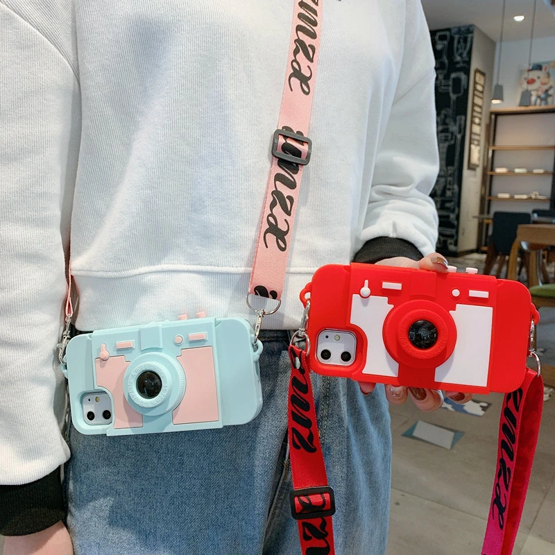 

3D Retro Camera Wallet Card bracket Phone Case For IPhone 12 mini 12 Pro Max 11 Pro X XR XS Max Cover For iphone 7 8 Plus SE2020