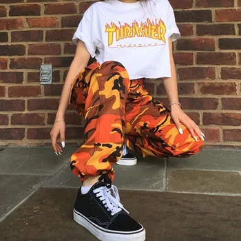 

Women High Waist Camouflage Pants Fashion Pantalon Female Trouser Plus Size 3XL Sweatpants Streetwear Camo Pants
