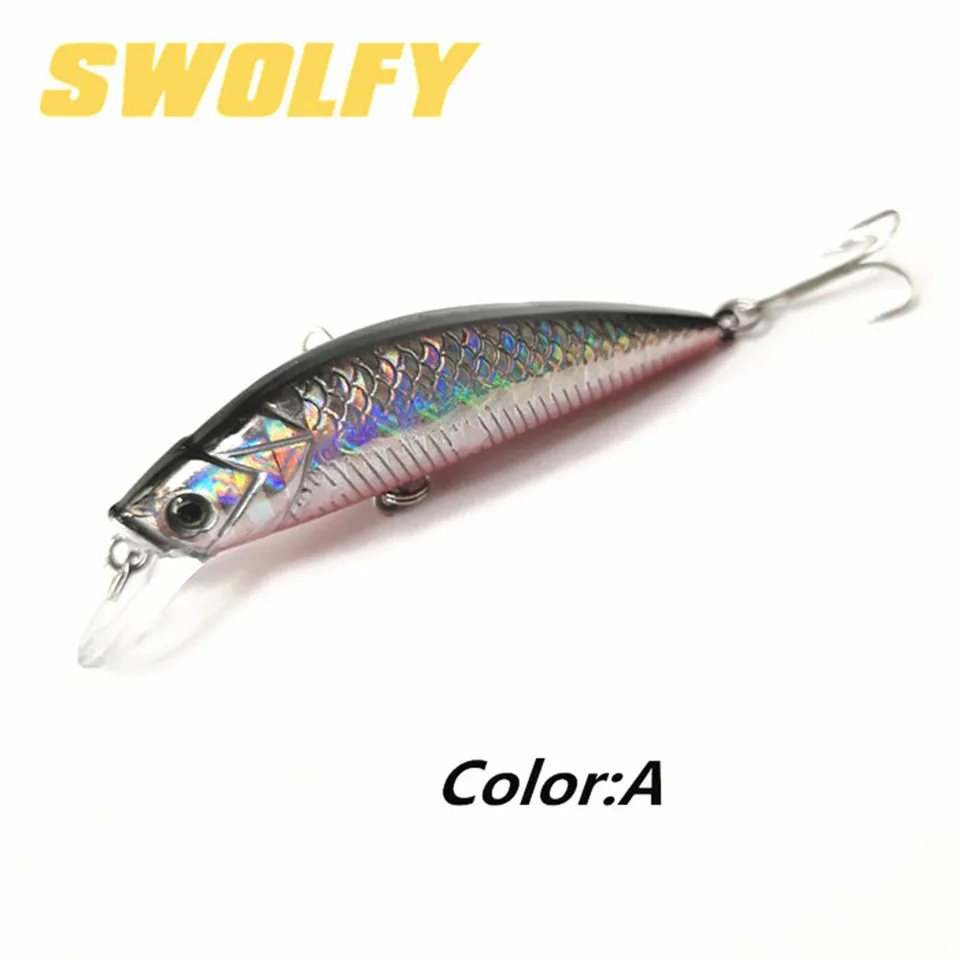 Swolfy 4 шт./лот новые рыболовные приманки реалистичные кренкбейт 5 см 6 г Гольян приманки искусственная твердая плавающая приманка тонущие воблеры