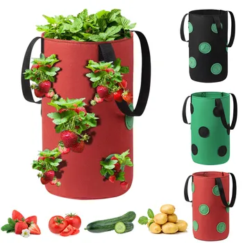 

Gardening Planting bag Hanging Strawberry Planting FeltCloth Planting Container Bag Thicken Garden Pot Gardening planting bag