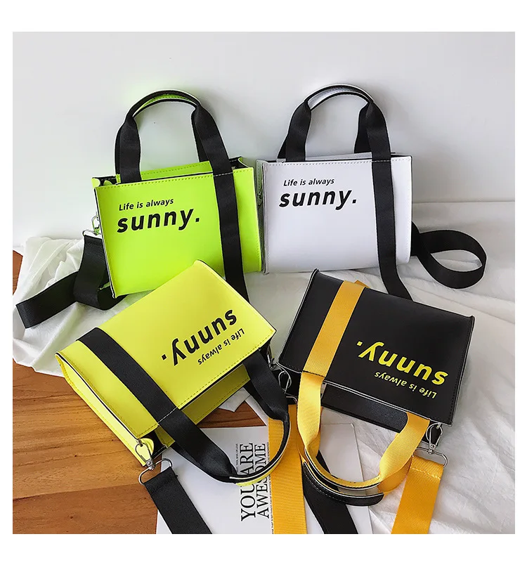 Fashion Korean Version Women Graffiti Printed Small Square Bag Shoulder Messenger Bag Female