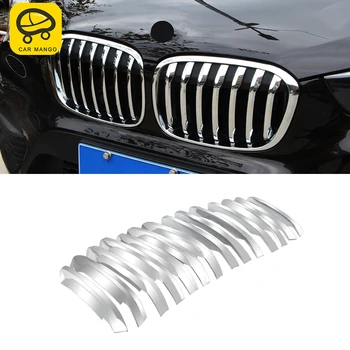 

CARMANGO Car Accessories Front Grills Grille Chrome Pad Sill Cover Trim Sticker Frame Decoration for BMW X1 F48 2016-2020