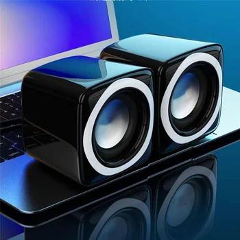 

C5 Mini 3.5mm USB Computer Speakers Desktop Wired Subwoofer Speaker Universal for Computer Tablet Mobile Phone