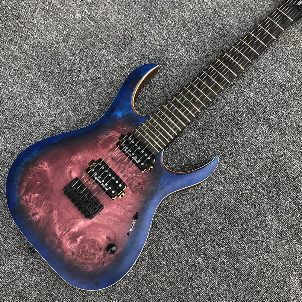 Фабрика cusotm Mayones 7 струн электрогитара, черное дерево гриф черная аппаратная гитара Mayones