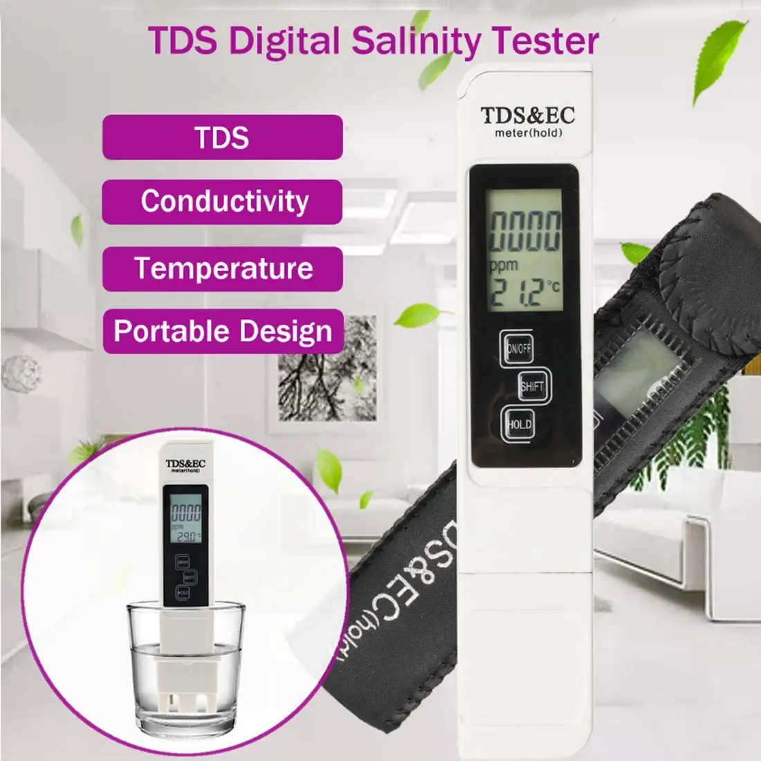 Digital TDS Meter Water Tester PPM Water Quality Pen Measuring Range 0-9999  PPM Ideal for Aquariums Hydroponics Drinking - AliExpress