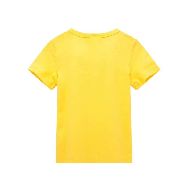 DE PEACH/футболки для мальчиков хлопковая Однотонная футболка для маленьких девочек летние детские топы для девочек, детская одежда с короткими рукавами, camiseta размеры От 2 до 12 лет