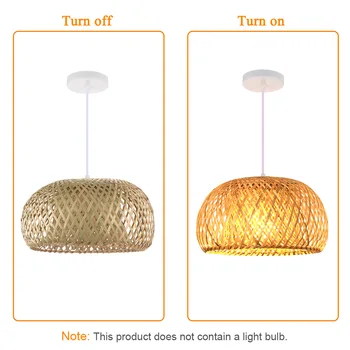 

Nordic Ratta Lamp Handmade Pendant Lamp Bamboo Chandelier Retro Garden Restaurant Cafe Bar Lounge Lighting Decorative Lamp