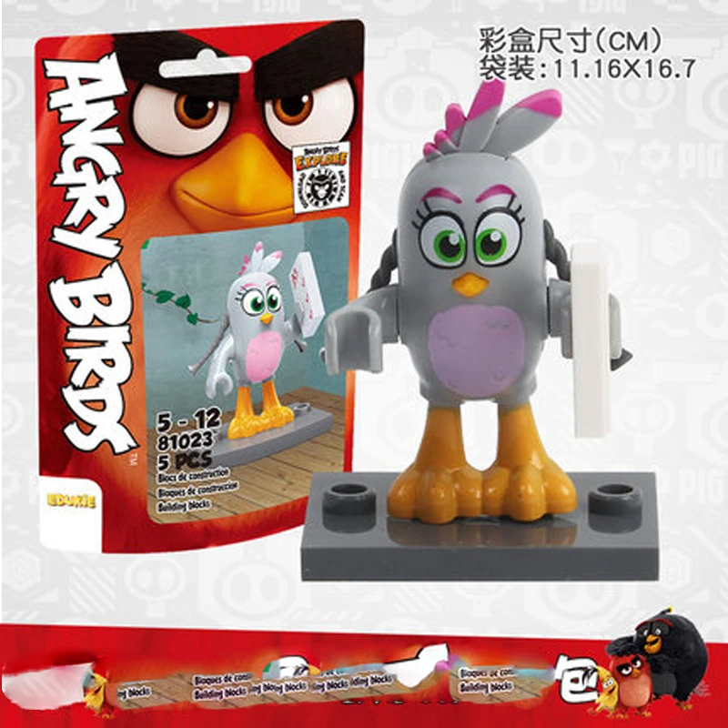 Продукт cogo angry birds строительные блоки строительные игрушки дети мальчики и девочки толстый красный зеленый свинья набор совместим с
