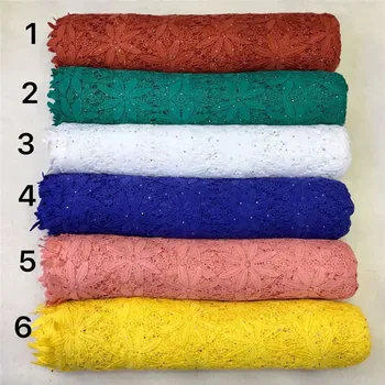 

Guipure Cord Lace Water soluble High Quality Nigerian African Cord Lace Fabric African Water Soluble For Party Dress Material