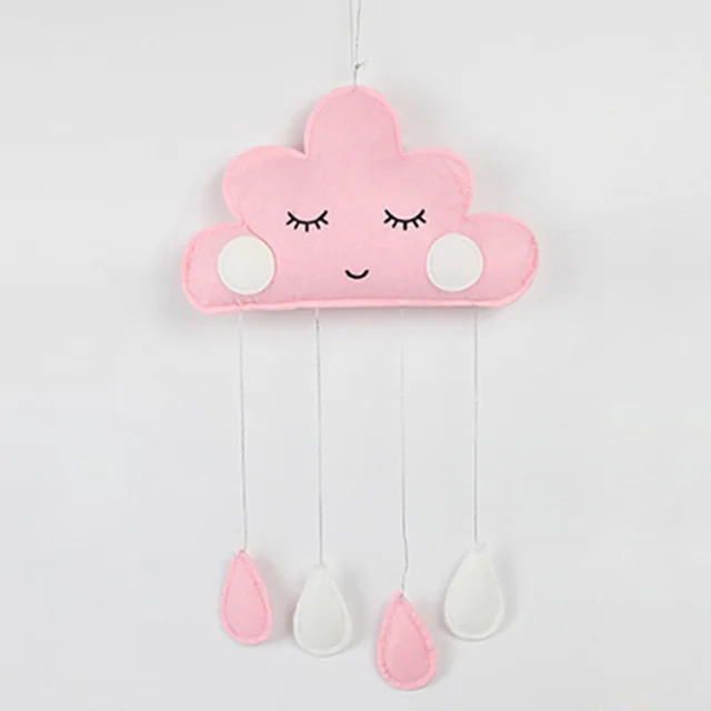 pink Baby Kids Room Decoration Nordic Accessories Rain Clouds Wall Hanging Tent Cloud Toys Girls Nursery Decor Photo Props For Child - Цвет: pink