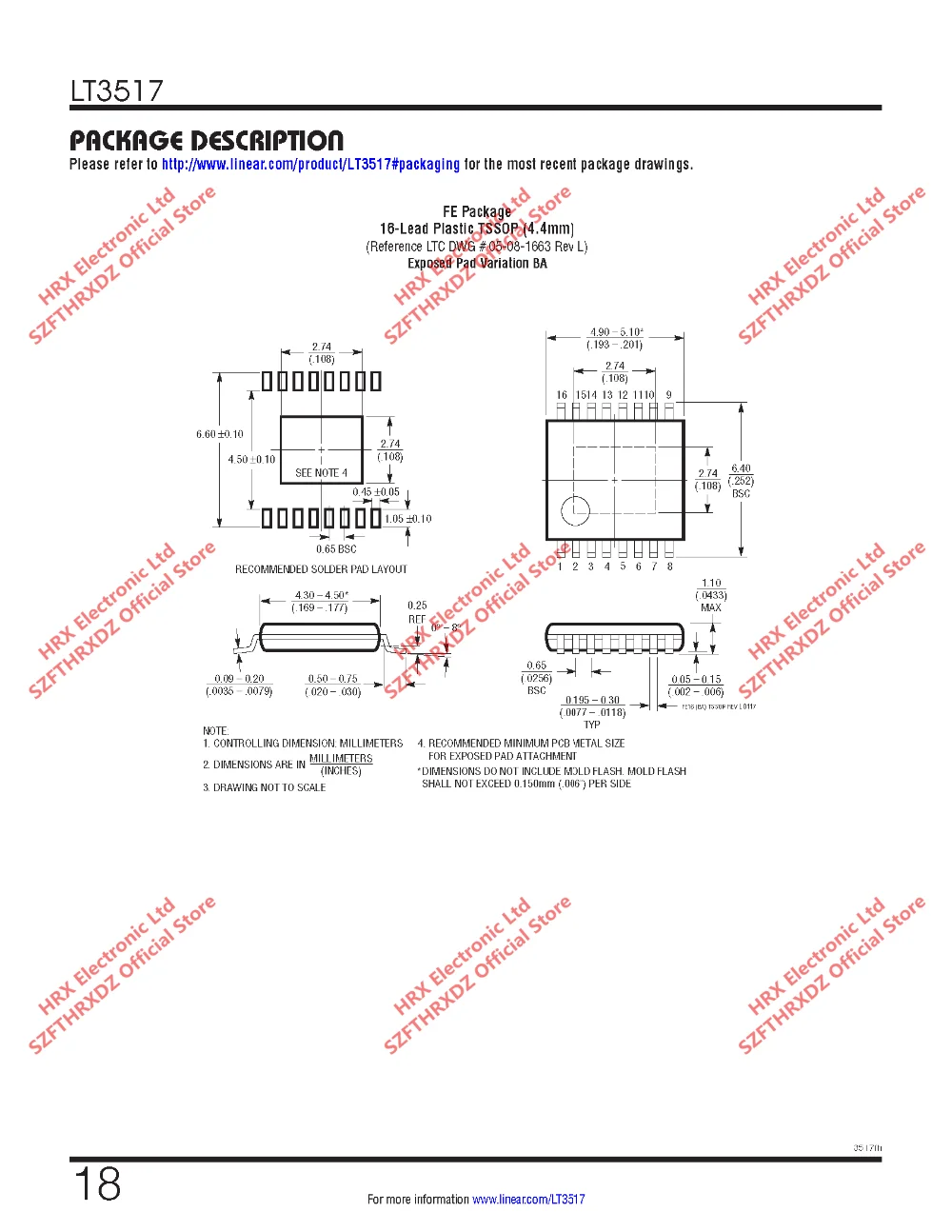LT3517EFE# TRPBF 3517FE TSSOP16 LT3517EFE# PBF 3517FE TSSOP-16 LT3517EFE 2500 шт./катушка светодиодный драйвер освещения