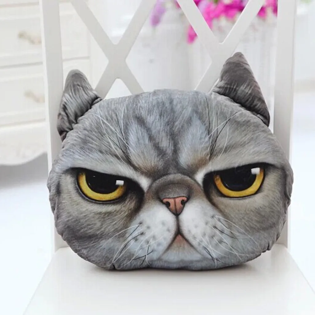 A Ouneed подушка для сиденья, забавная 3D подушка для украшения кошки, креативная Милая Подушка для стула, домашний декор, cuscini divano, подушка для пола, новинка - Цвет: A