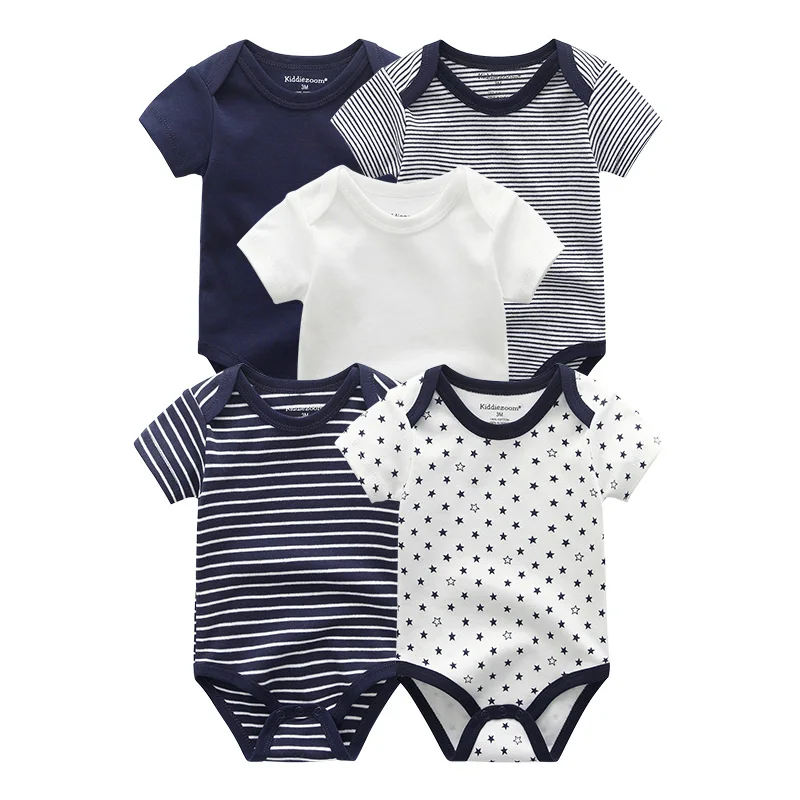 5204 Baby Boy Распродажа; 5 шт.; детские комбинезоны; хлопковая одежда с короткими рукавами для младенцев; Детский комбинезон с рисунком; Одежда для маленьких мальчиков и девочек - Цвет: 5204 Baby Boy