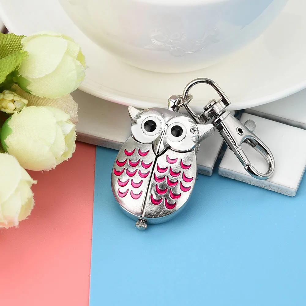 Fashion Lady Pocket Watch Cute Cartoon Owl Pocket Watch Gorgeous Multicolor Pocket Pocket Keychain Pocket Watch женские часы 50