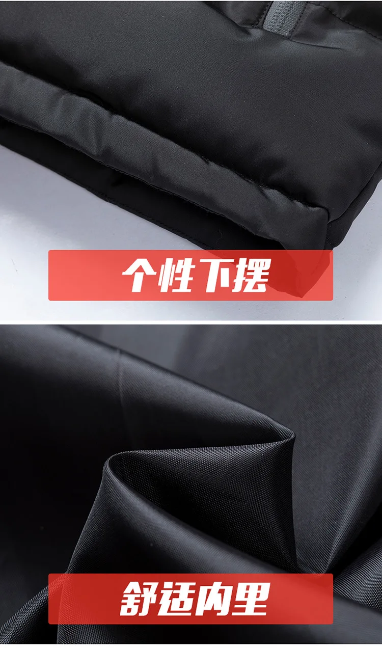 Autumn& Winter New Style Men Stand Collar Solid Color Thick down Jacket Cotton-padded Clothes Vest Large Size Casual Vest Men's