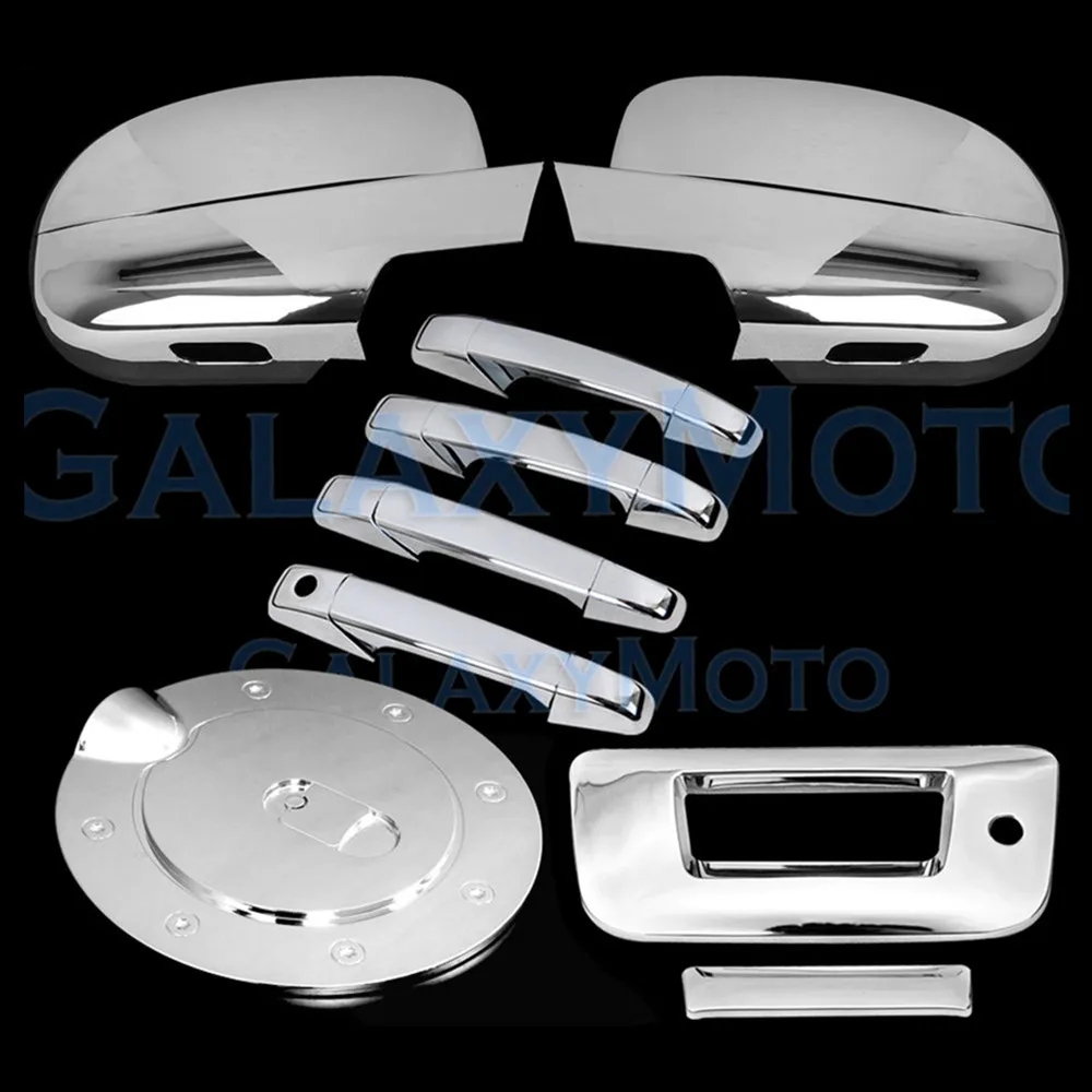 XYIVYG 07-13 для Chevy Silverado GMC Sierra хромированное зеркало + 4 дверные ручки без