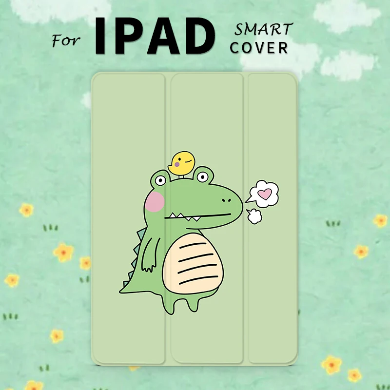 

Cute Crocodile Flip Cover case For iPad Pro 9.7 air 10.5 12.9 Air2 Mini 2 3 4 5 2019 Tablet Case For New ipad 9.7 2017 2018