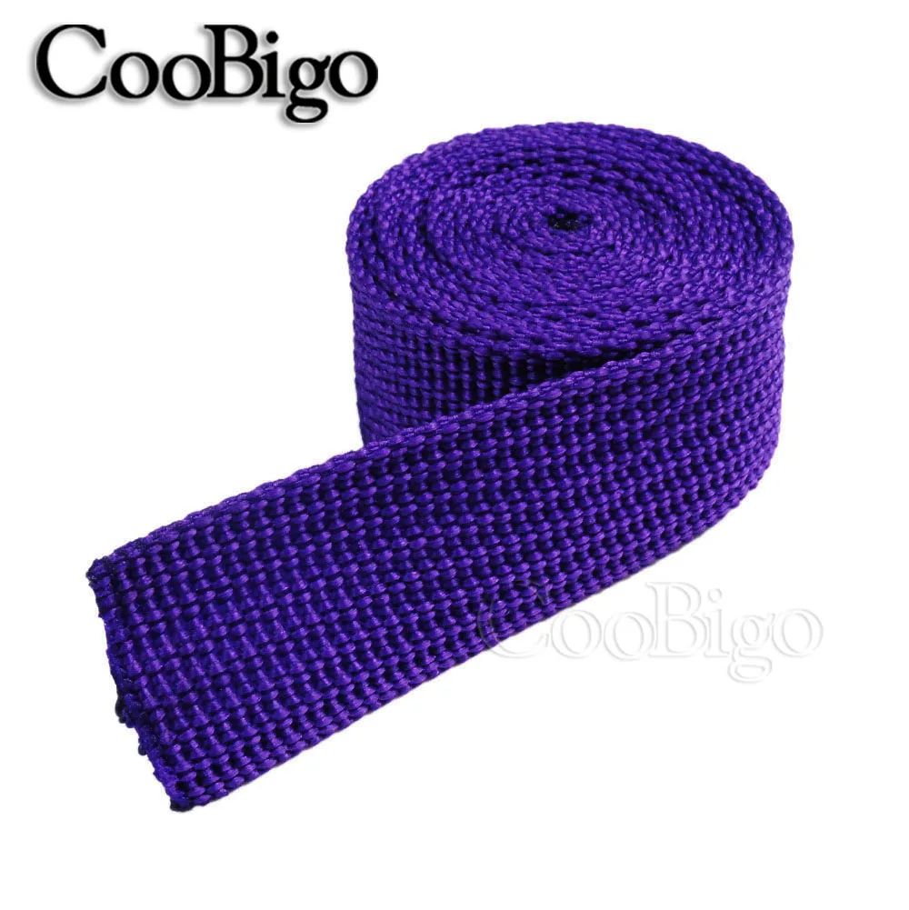 Purple 1 ярдов ширина 3/" цветные полипропиленовые PP лямки ленты ремешок для Кошки Собаки Ошейник Жгут открытый рюкзак сумка ремень запчасти - Цвет: Purple