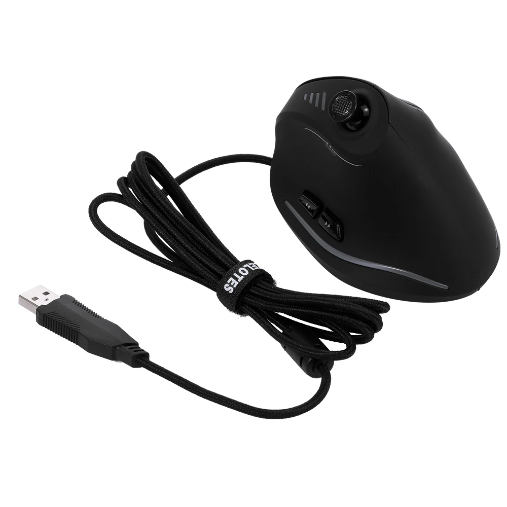 Zelotes C-18 Вертикальная Проводная USB 10000 dpi оптическая игровая мышь 12 программируемых кнопок компьютерные игровые мыши RGB свет