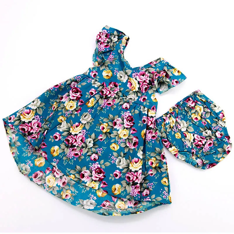 Платье для куклы модная одежда подходит для 22-23 дюймов Reborn Baby Dolls ручная работа роза цветочный узор юбка для ребенка кукла аксессуары - Цвет: SETS